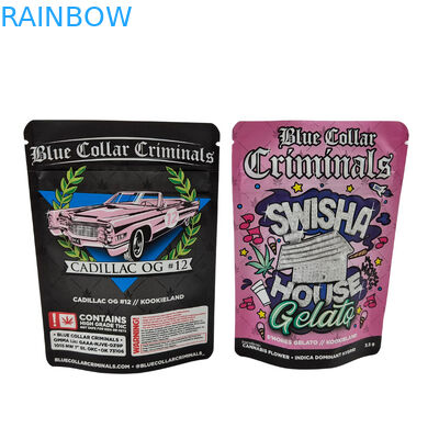 양탄 항구 선박 CMYK의 허브 향신료 포장 스탠드업 가방과 지퍼