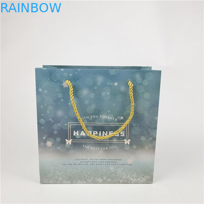 가장 많이 팔리는 재활용 가능한 환경 친화적 로고 인쇄 된 쇼핑용 종이 가방 포장 흰색 110 그램 재사용