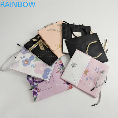 최신 최대 10 가지 색상까지 허용 가능 사용자 지정 디지털 인쇄 로고 인쇄 된 쇼핑용 종이 가방 포장