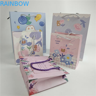 최신 최대 10 가지 색상까지 허용 가능 사용자 지정 디지털 인쇄 로고 인쇄 된 쇼핑용 종이 가방 포장