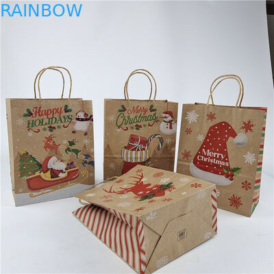 선물/옷/쇼핑용 드래그 스트링이 있는 맞춤형 종이 봉지