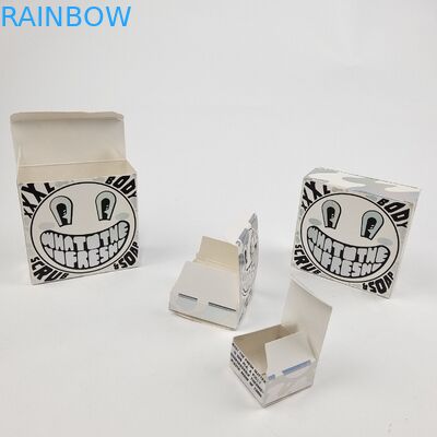 사용자 지정 반짝이는 UV 매트 필름 흰색 카드보드 종이 상자 400g 화장품 샘플 아간 오일