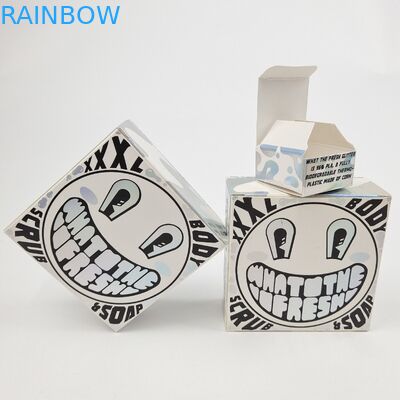 사용자 지정 반짝이는 UV 매트 필름 흰색 카드보드 종이 상자 400g 화장품 샘플 아간 오일