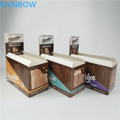 재활용 가능한 접이성 고리판 카운터 디스플레이 박스 소매 상점 선반 준비 된 디스플레이 종이 박스