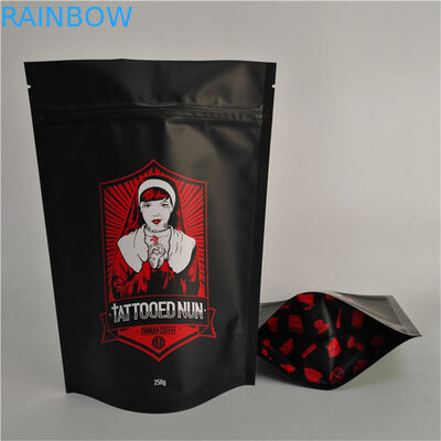 지퍼가 달린 맞춤형 크기의 스탠드업 파우치 무광 마감 알루미늄 호일 마일라 도이팩