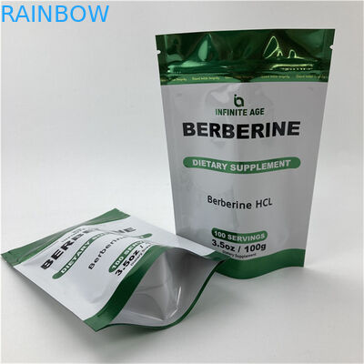 소매 주문형 인쇄 된 서있는 빈 봉지 품질 보장 포장 마일러 알루미늄 엽지 가방 눈물 톱니