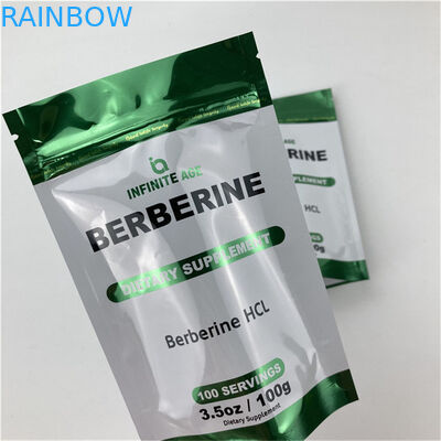 소매 주문형 인쇄 된 서있는 빈 봉지 품질 보장 포장 마일러 알루미늄 엽지 가방 눈물 톱니