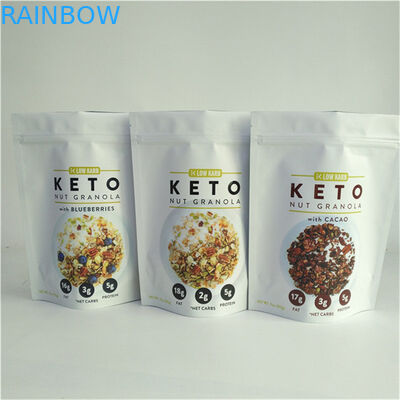 중국 공급자 맞춤형 디자인 인쇄 맞춤형 크기 및 디자인 필요 음식 포장용 지퍼와 함께 서있는 가방