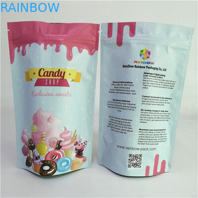 환경 친화적 인 플라스틱 Mylar 서 있는 알루미늄 엽지 지퍼 가방 냄새 방지 맞춤형 인쇄