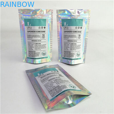 도매 맞춤형 로고 디지털 인쇄 플라스틱 PET 부드러운 적절한 가격 지퍼와 함께 서있는 가방