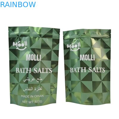 몸 닦기용 플라스틱 포장지 욕조 소금 자연 스프 마이러 가방 지퍼