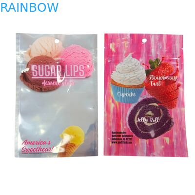 맞춤형 디자인 자체 밀폐 수분 보호 열 밀폐 찌꺼기 투명한 앞 알루미늄 엽지 뒷 Mylar 설탕용 플라스틱 가방