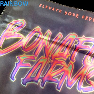 부드러운 터치 홀로그램 마일러 백 지퍼, 사탕 허브 건조 꽃 젤리 비스킷 설탕 어린이 보호 포장용