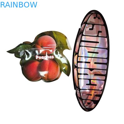 인쇄된 마일라 백 내부 허브 담배 식용 젤리 쿠키 포장 광택 열 밀봉 특수 모양 플라스틱 백