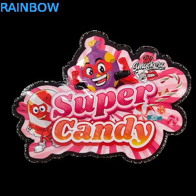 다이컷 3.5g 플라스틱 백 광택 지퍼 마일러, 젤리 허브 캔디 포장용, 냄새 방지 광택 표면