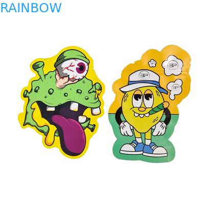 사용자 지정 모양 3.5g 디스플레이 박스 마이러 가방 어린이 보호 부드러운 터치 다이 커트 가방 1g 3.5g 7g 14g 28g 식용 플라스틱