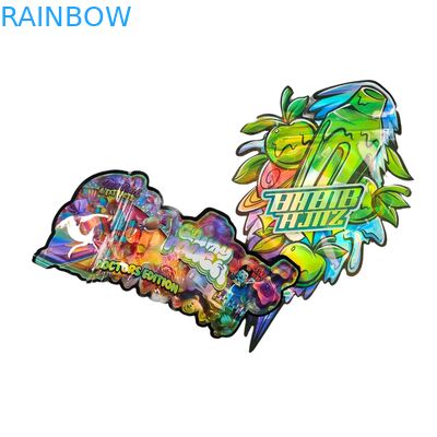 사용자 지정 모양 3.5g 디스플레이 박스 마이러 가방 어린이 보호 부드러운 터치 다이 커트 가방 1g 3.5g 7g 14g 28g 식용 플라스틱