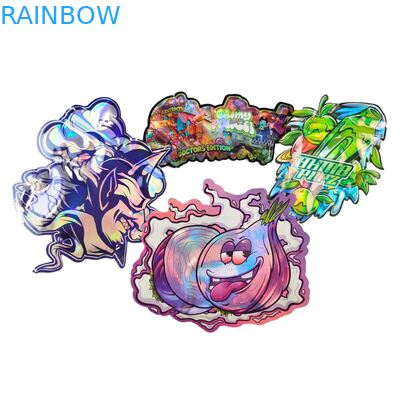 사용자 지정 모양 3.5g 디스플레이 박스 마이러 가방 어린이 보호 부드러운 터치 다이 커트 가방 1g 3.5g 7g 14g 28g 식용 플라스틱