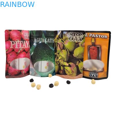 스탠드업 파우치 포장 3면 밀봉 플랫 재사용 가능한 지퍼백 창 마일러 알루미늄 호일 재사용 가능한 비닐 봉투