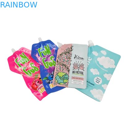 화장품 음료 로션용 노즐 백, 스파우트가 있는 액체 플라스틱 스탠드업 파우치, 짜서 쓰는 포장 백