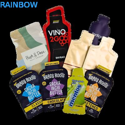 사용자 지정 디지털 인쇄 핫 스탬핑 플라스틱 포장 가방 5ml 10ml 30ml 작은 샘플 팩 가방 사용자 지정 팩