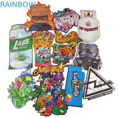 다시 닫을 수 있는 지퍼 홀로그램 모양 다이 커트 마이러 가방 알루미늄 필름 열 봉인 다이 커트 불규칙 봉지 버섯 고기