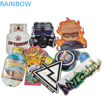 맞춤형 로고 3.5g 7g 14g 재밀봉 가능한 PE 플라스틱 식품 밀봉 포장 지퍼 잠금 호일 파우치 어린이 냄새 방지 허브 구미 마일러 백