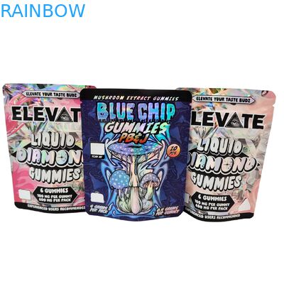 Die Cut Cali 3.5g 7g 14g 28g 마이러 백 (구미, 츄잉껌용 홀로그램 냄새 차단 지퍼백)