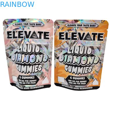 Die Cut Cali 3.5g 7g 14g 28g 마이러 백 (구미, 츄잉껌용 홀로그램 냄새 차단 지퍼백)