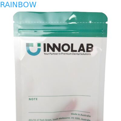 치아 투명 교정 장치 포장을 위한 맞춤형 흰색 지퍼백, 한쪽 면 투명, 열 밀봉 및 로고 정렬