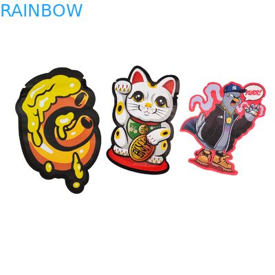 3면 실드 지퍼식 어린이 안전 홀로그램 마일러 백 알루미늄 호일 스낵 포장 백