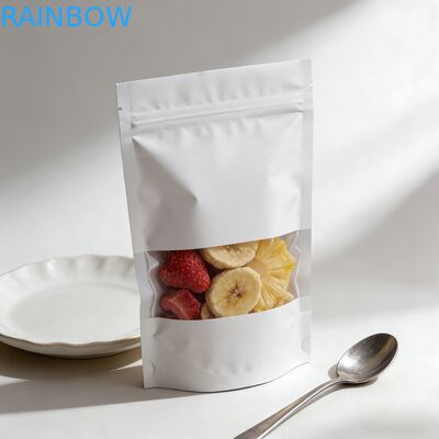 맞춤형 생분해성 방습 스탠드업 파우치 크라프트 종이 봉투 (식품 포장용)