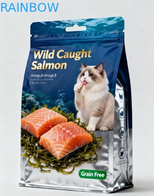 맞춤형 대형 평면 바닥 고양이 애완 동물 식품 포장 개 음식용 플라스틱 봉지 500g 1kg 2.5kg 10kg 포장 지퍼 마이러 가방