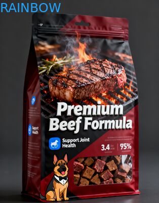 맞춤형 대형 평면 바닥 고양이 애완 동물 식품 포장 개 음식용 플라스틱 봉지 500g 1kg 2.5kg 10kg 포장 지퍼 마이러 가방