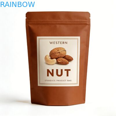 맞춤형 디지털 인쇄 Kraft 종이 열 밀봉 서드 가방 창문으로 애완 동물 음식 & 간식 수분 방지