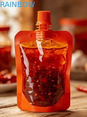 누출 방지 주둥이 파우치 150ml 200ml 300ml Doypack 식품 등급 칠리 소스 젤리 주스 유아식 가방 스탠드 업 주둥이 파우치