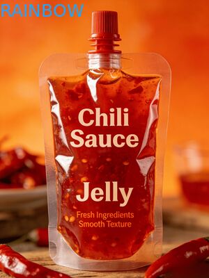 누출 방지 주둥이 파우치 150ml 200ml 300ml Doypack 식품 등급 칠리 소스 젤리 주스 유아식 가방 스탠드 업 주둥이 파우치