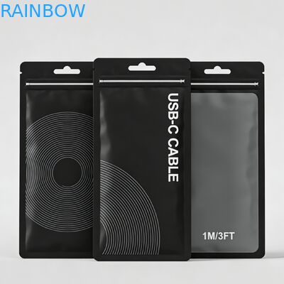 맞춤 인쇄 재활용 가능한 PVC 플라스틱 매트 세 면 밀폐를 가진 재 닫을 수 있는 포장 가방