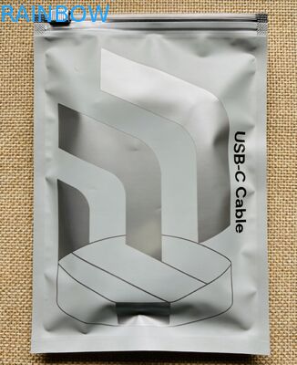 맞춤 인쇄 재활용 가능한 PVC 플라스틱 매트 세 면 밀폐를 가진 재 닫을 수 있는 포장 가방