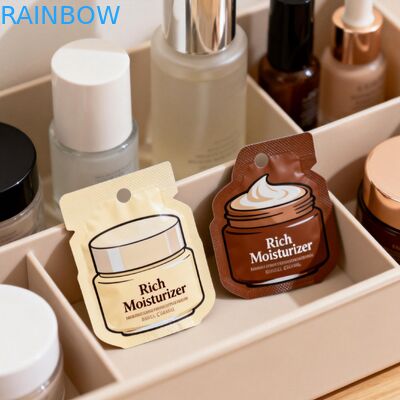 맞춤형 스킨케어 로션 크림 포장 플라스틱 소형 화장품 샘플 파우치 마일라 호일 백 열 밀봉 백 사셰트 소형 미니 파우치