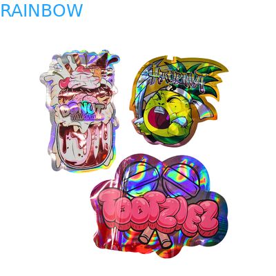 다시 닫을 수 있는 지퍼가 있는 맞춤형 홀로그래픽 마이러 가방 - 냄새 방지, 식품 등급 재료, 스냅스 포장용 맞춤형 디자인