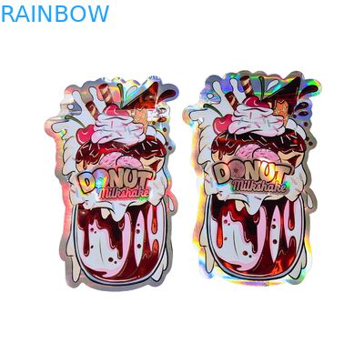 다시 닫을 수 있는 지퍼가 있는 맞춤형 홀로그래픽 마이러 가방 - 냄새 방지, 식품 등급 재료, 스냅스 포장용 맞춤형 디자인