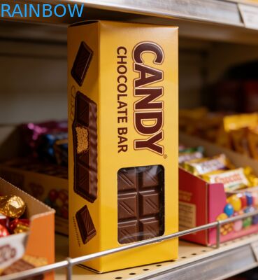 초콜릿 막대기 포장용 뚜렷한 창과 함께 맞춤형 생분해성 식품급 크래프트 종이 상자