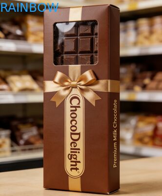 주문 인쇄 금 엽지 스탬프 결혼 선물 상자 과자 및 초콜릿을위한 맑은 창문