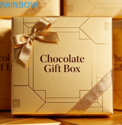 주문 인쇄 금 엽지 스탬프 결혼 선물 상자 과자 및 초콜릿을위한 맑은 창문