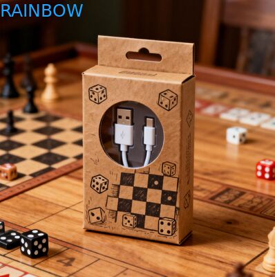 USB 케이블 포장용 핫 스탬핑 마감 처리된 맞춤형 수량 350g 두께 종이 상자