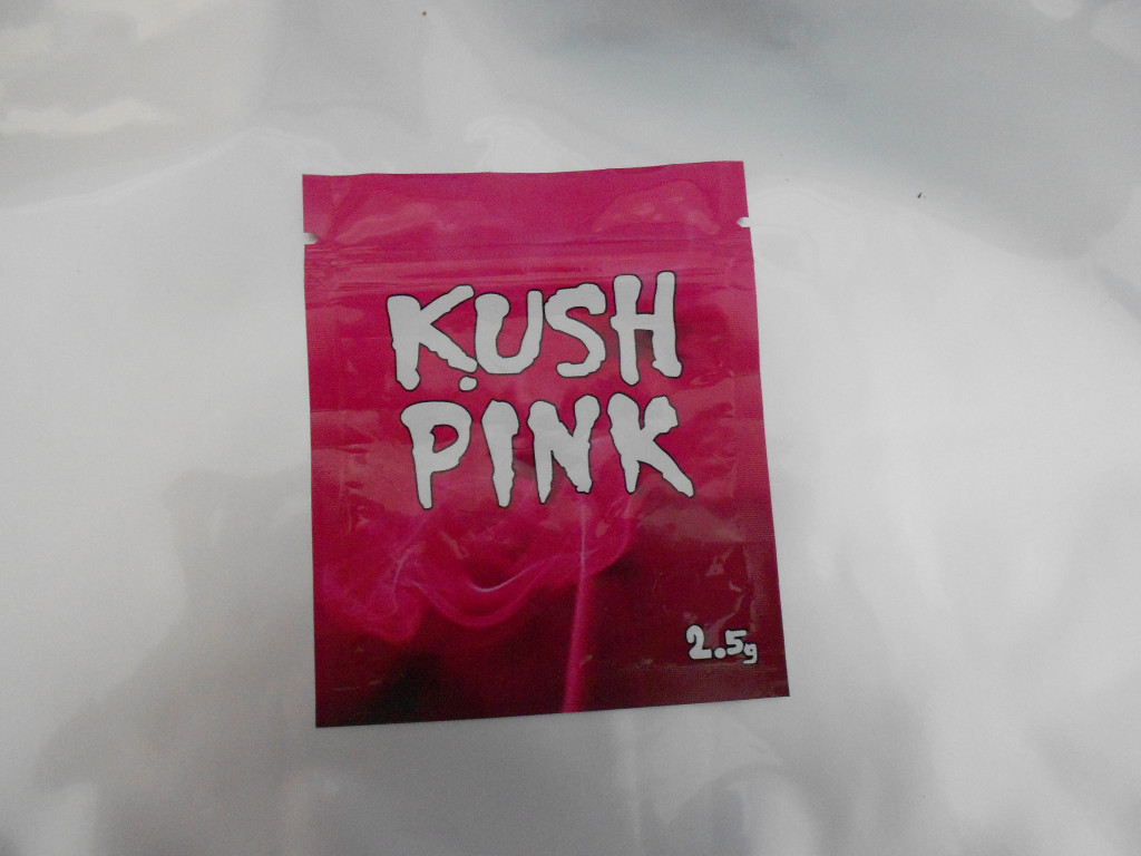 초본 향 Zip 비닐 봉투 2.5g 분홍색 KUSH 혼합 화향