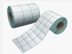 백색 장방형 종이 접착성 스티커는 목록에서 Unprinted 레테르를 붙입니다