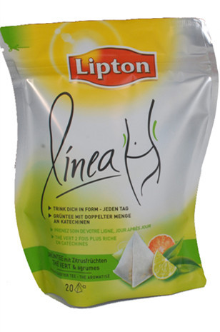Lipton 우아한 구부려진 애완 동물/VMPET는/PE 차 포장 부대 섭니다