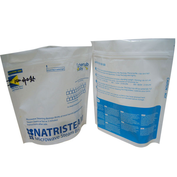 음식을 위한 파란 진공 물개 음식 저장 부대/마이크로파 진공 바다표범 어업 부대를 위로 서 있으십시오